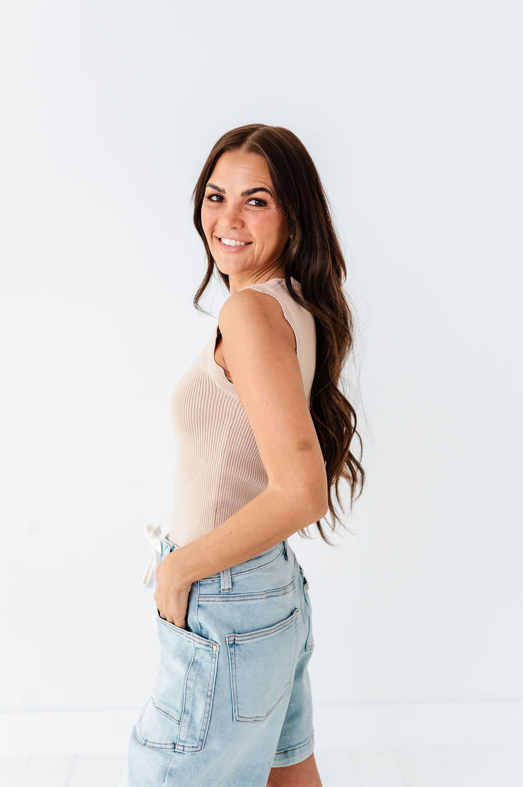 Kourtney Top in Taupe