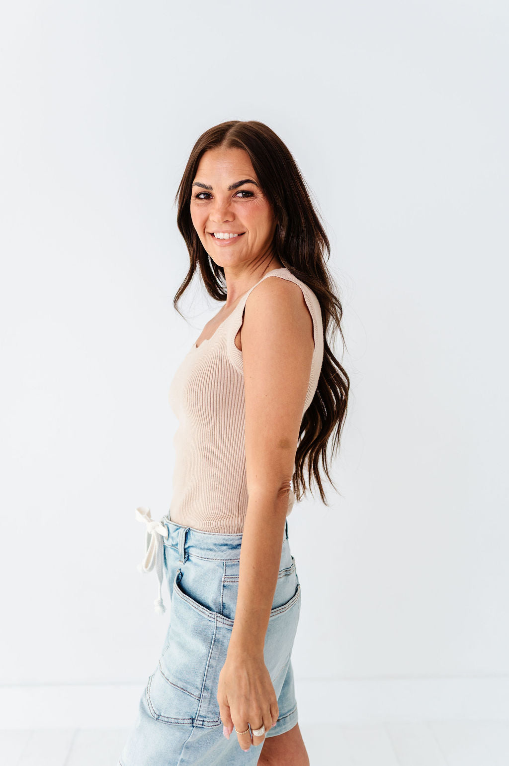 Kourtney Top in Taupe