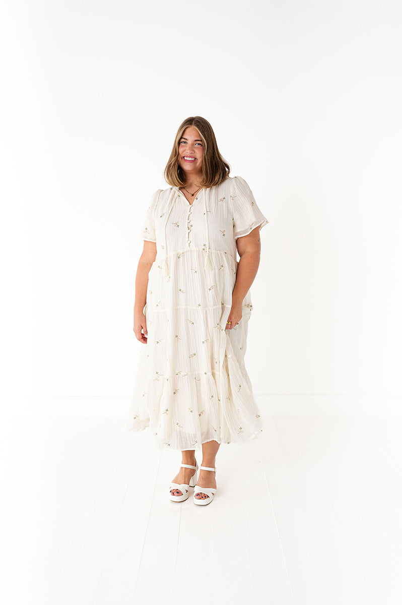 Ivy Floral Embroidered Dress