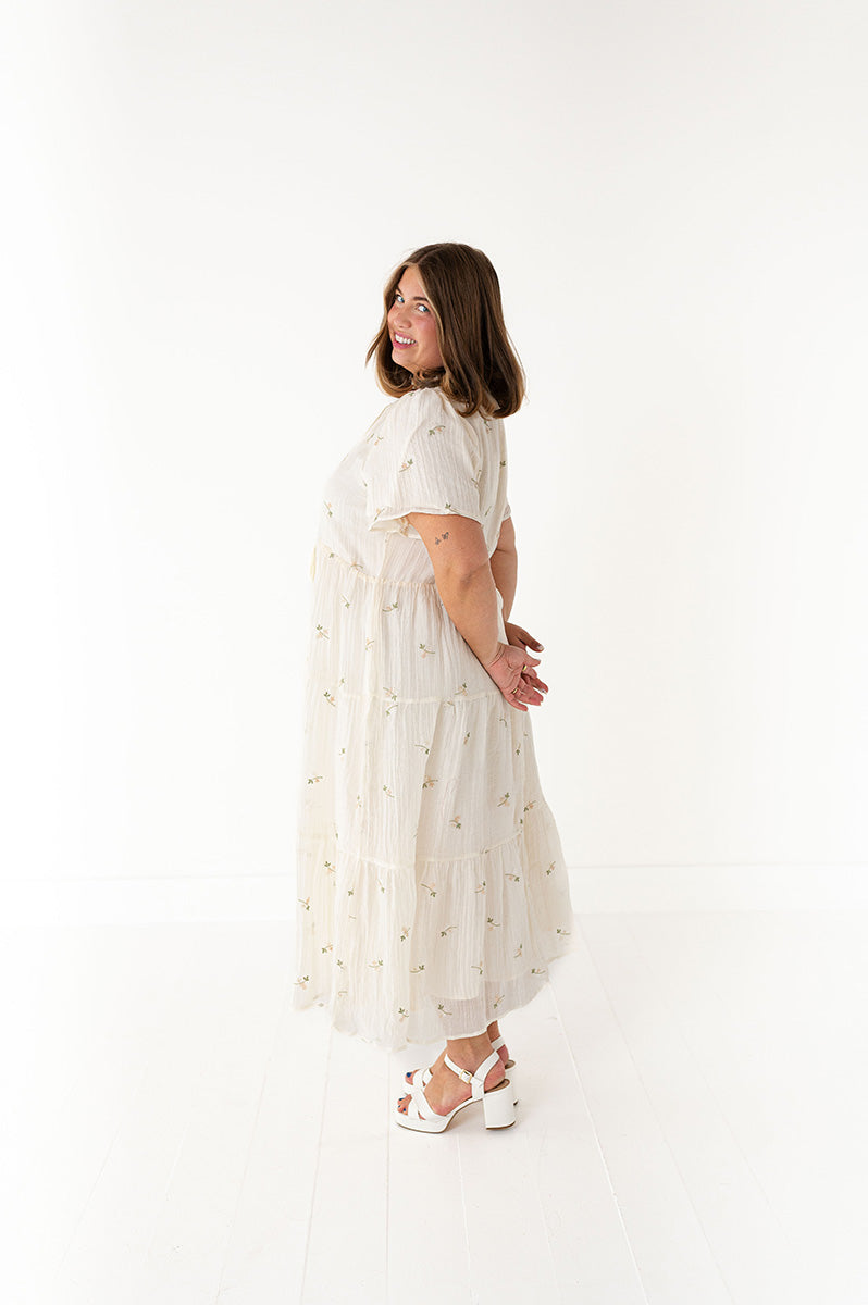Ivy Floral Embroidered Dress