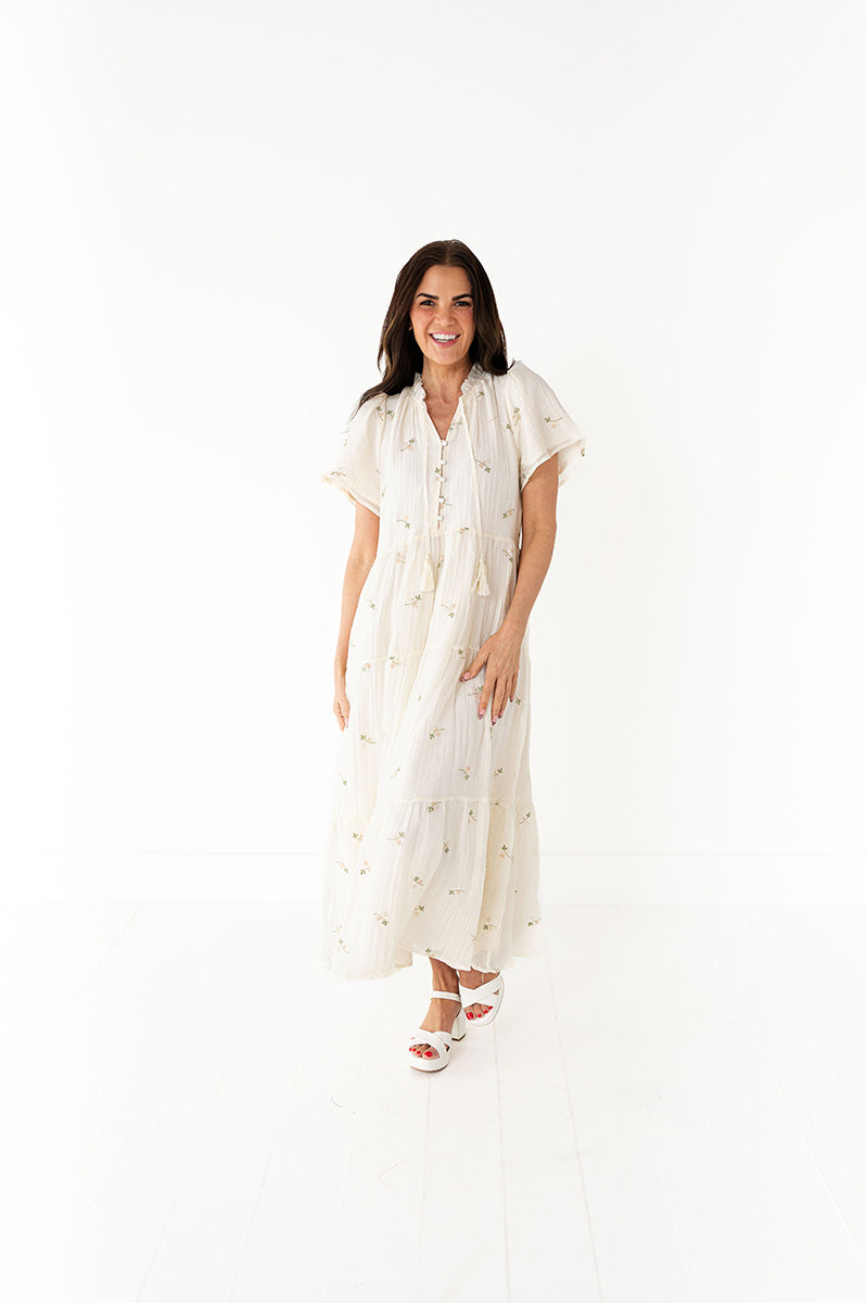 Ivy Floral Embroidered Dress