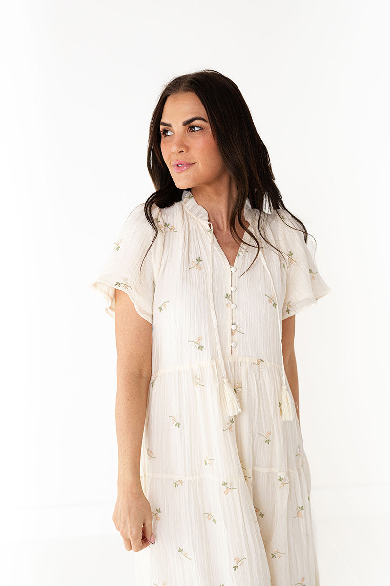 Ivy Floral Embroidered Dress