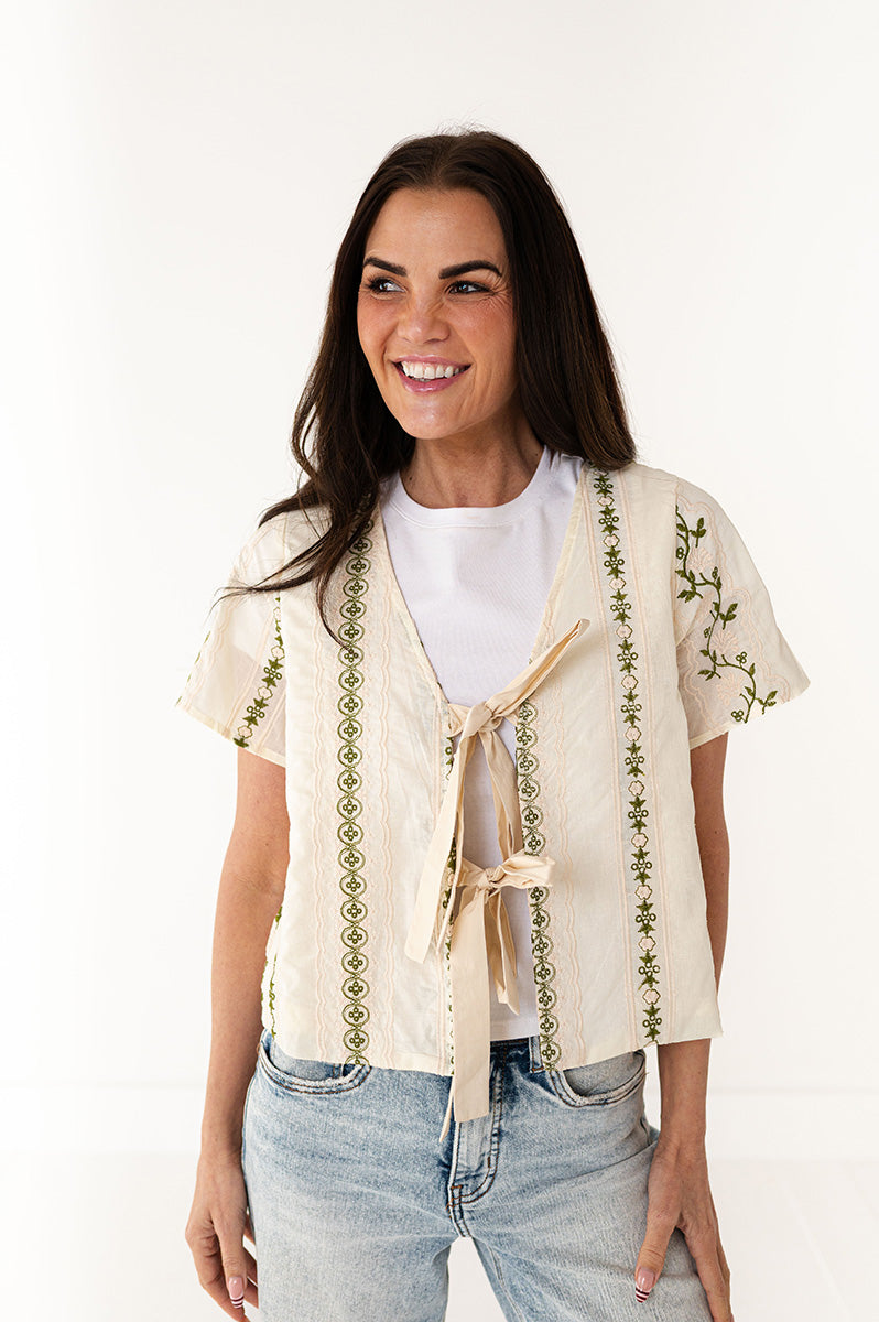 Junie Tie Front Top
