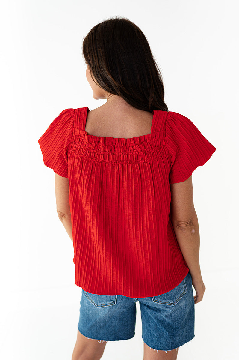 Ruby Textured Top