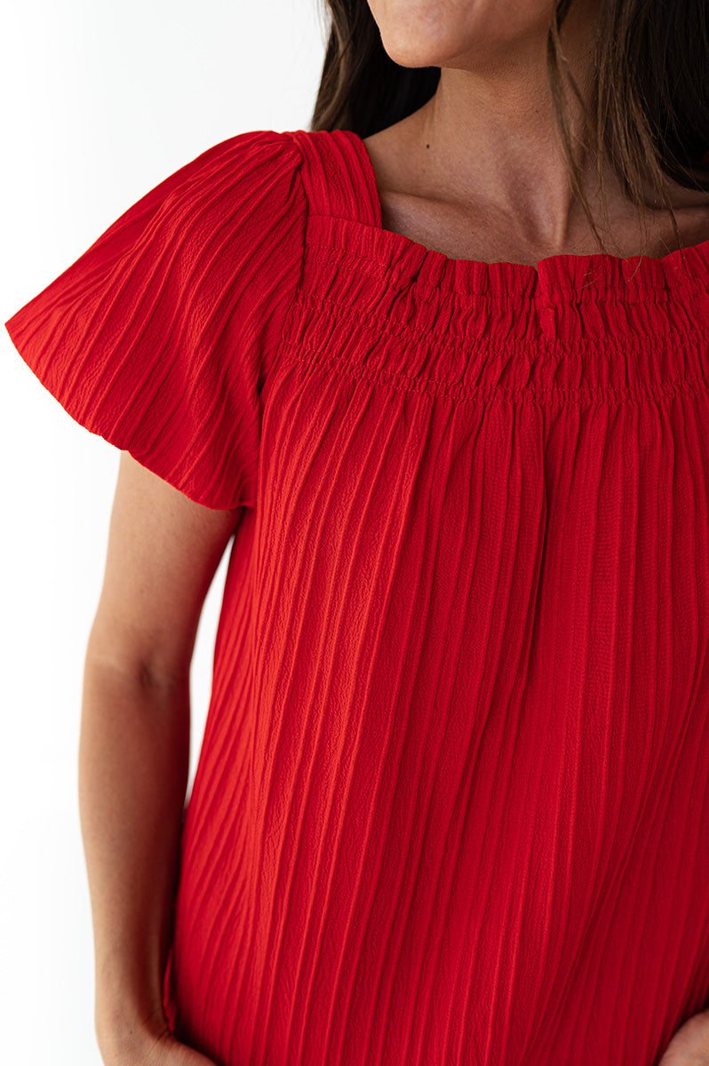 Ruby Textured Top
